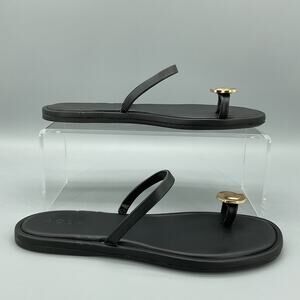 Aqua Women’s Rita Flat Sandals Black Size 8.5